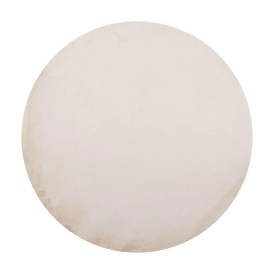 Interieur05 Rond Hoogpolig Vloerkleed Lux Creme - 200 x 200 cm