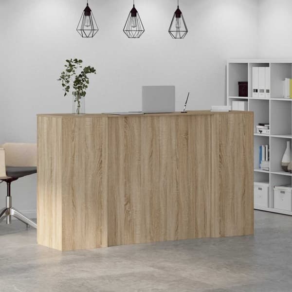 vidaXL Resepsjonspult sonoma eik 180x50x103,5 cm konstruert tre