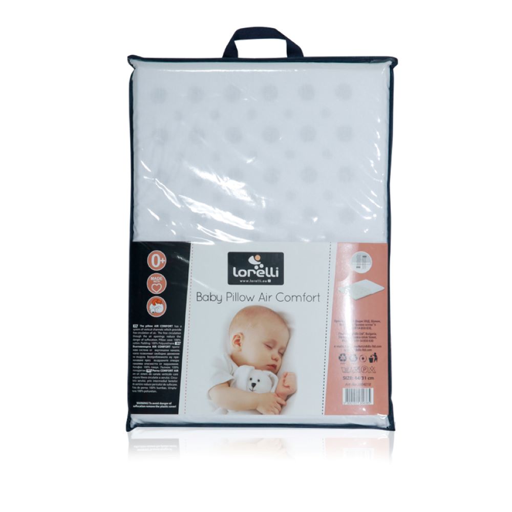 Lorelli Babykissen Air Comfort, Größe 44 x 31 x 2 cm, ab Geburt, Bezug abnehmbar weiß