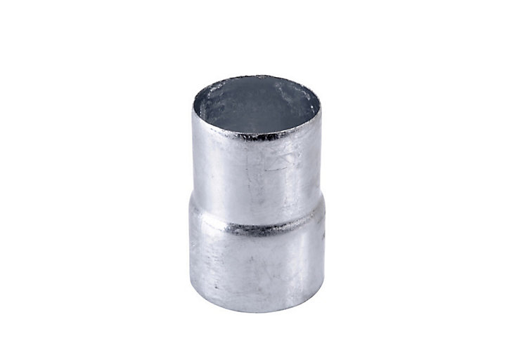 Manchon pour tuyau acier galvanisé Ø80 mm gris