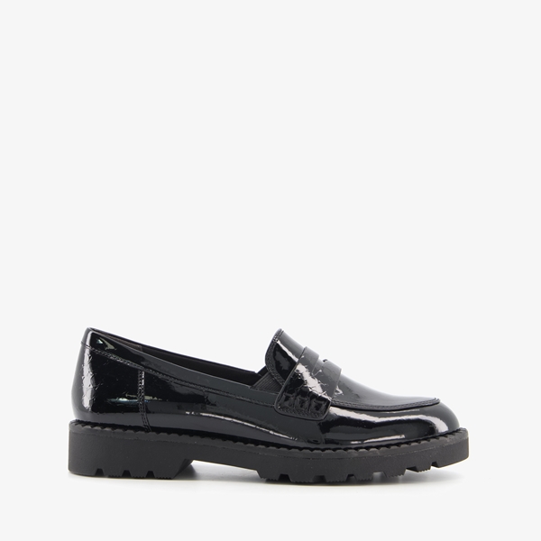 Tamaris dames lak loafers zwart