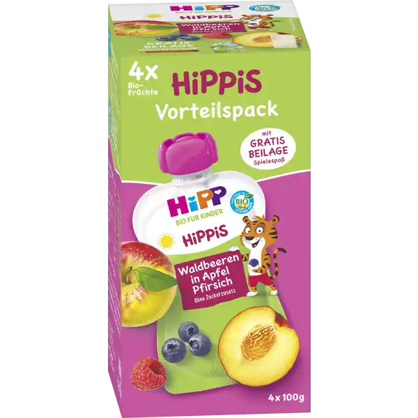 Bio Waldbeeren in Apfel Pfirsich
