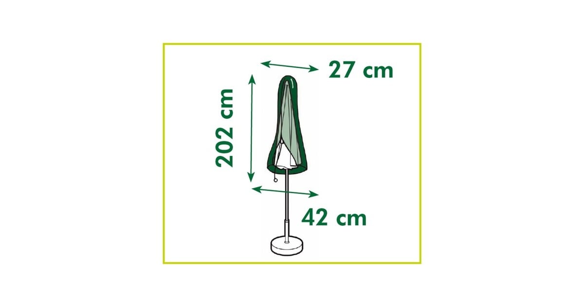 NatureTuinmeubelafdekhoes voor staande parasol (klein) afdekking  (Grijs, 6030616)