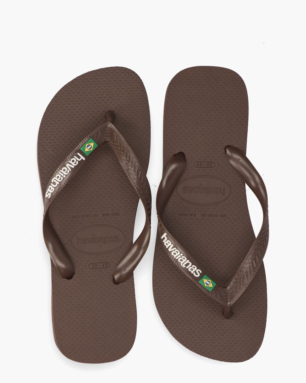 Havaianas Brasil Logo Donkerbruin Herenslippers