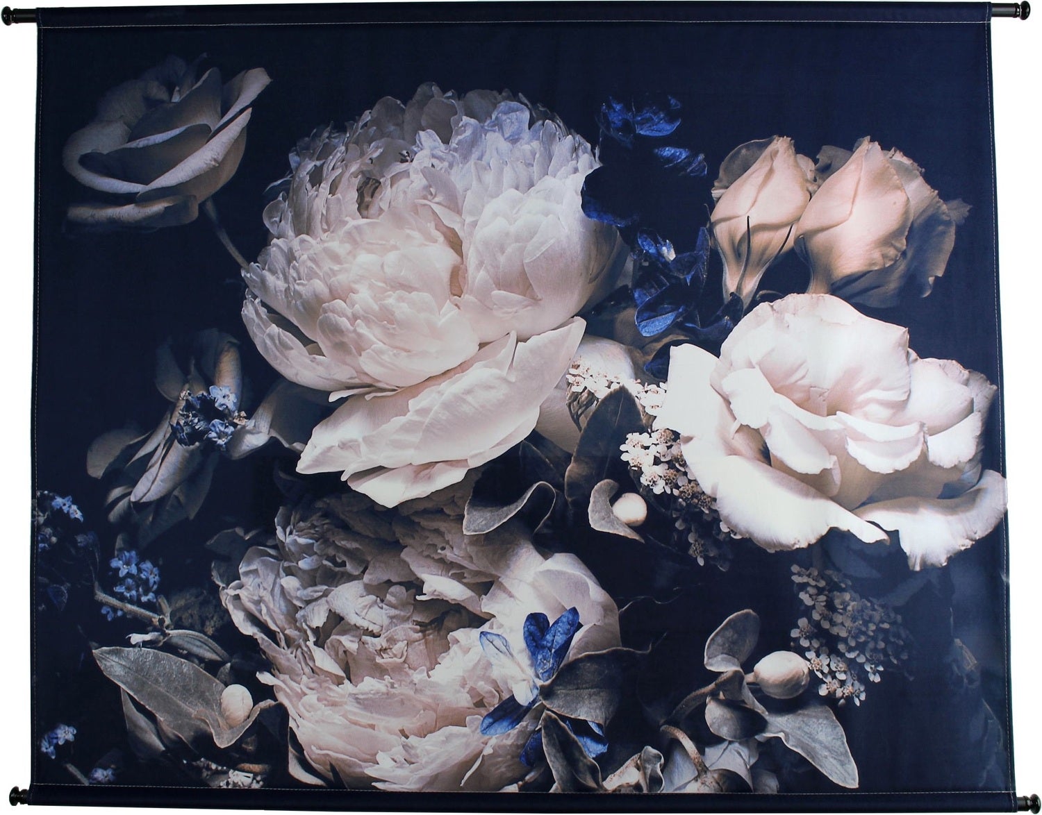 HD Collection wandkleed Peony blauw 146 x 110 cm