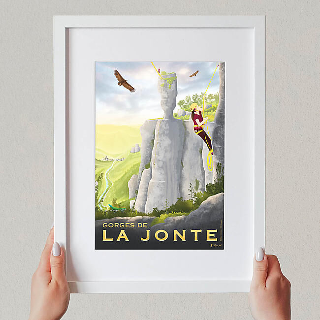 GORGES DE LA JONTE AFFICHE A4 VIN