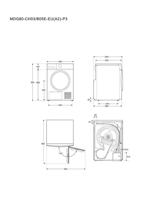 Logik tørretumbler LHP8W23E (8 kg)