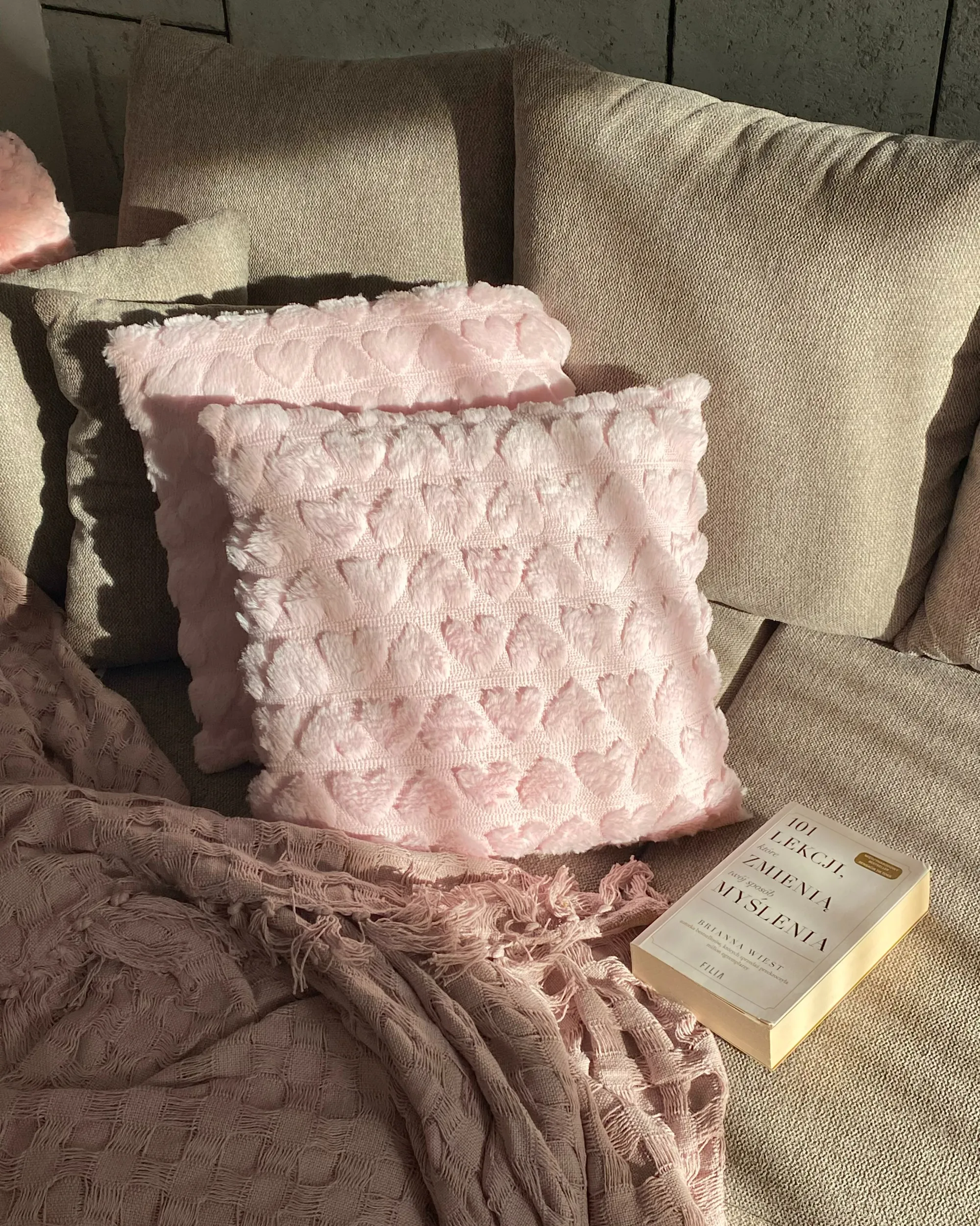 Set van 2 sierkussens ASTRANTIA 45 x 45 cm Roze