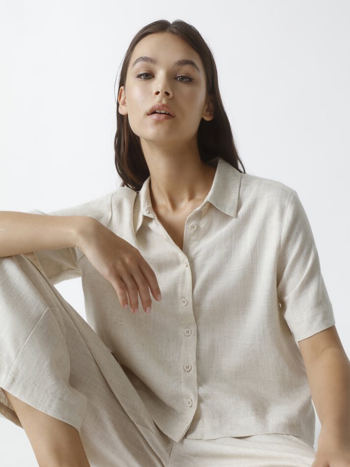 Camisa de linho - Natural