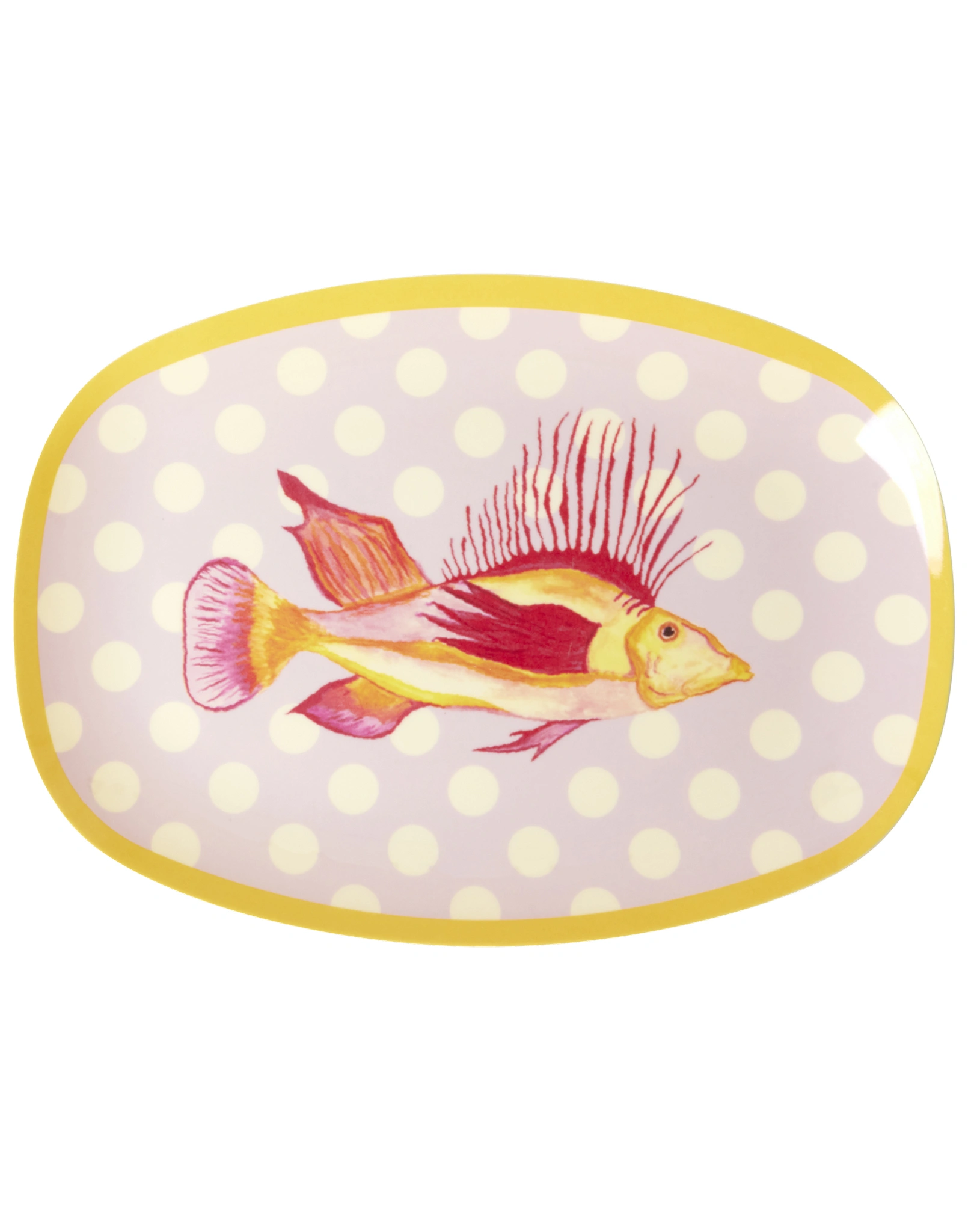 Melamin-Servierteller FISH PRINT small in lavender