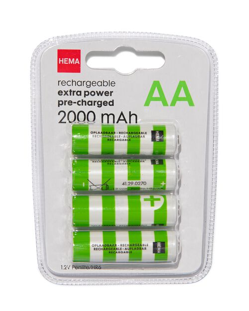 4 piles AA 2000mAh rechargeables