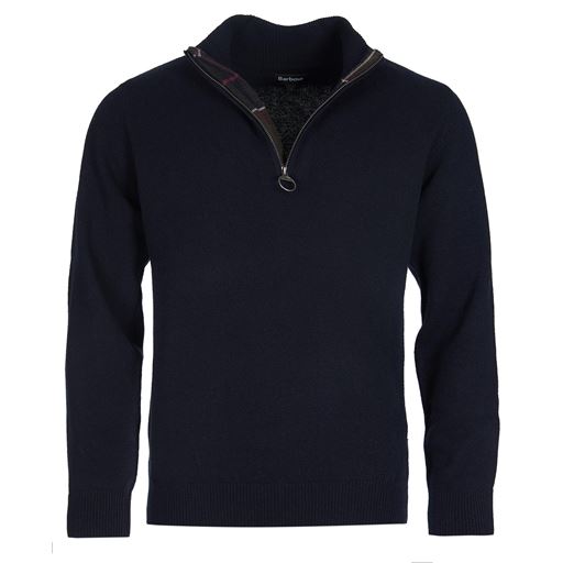 Barbour Holden Half Zip Striktrøje, Navy, XXL