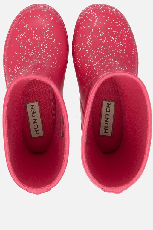 Hunter Glitter Regenlaarzen roze Rubber