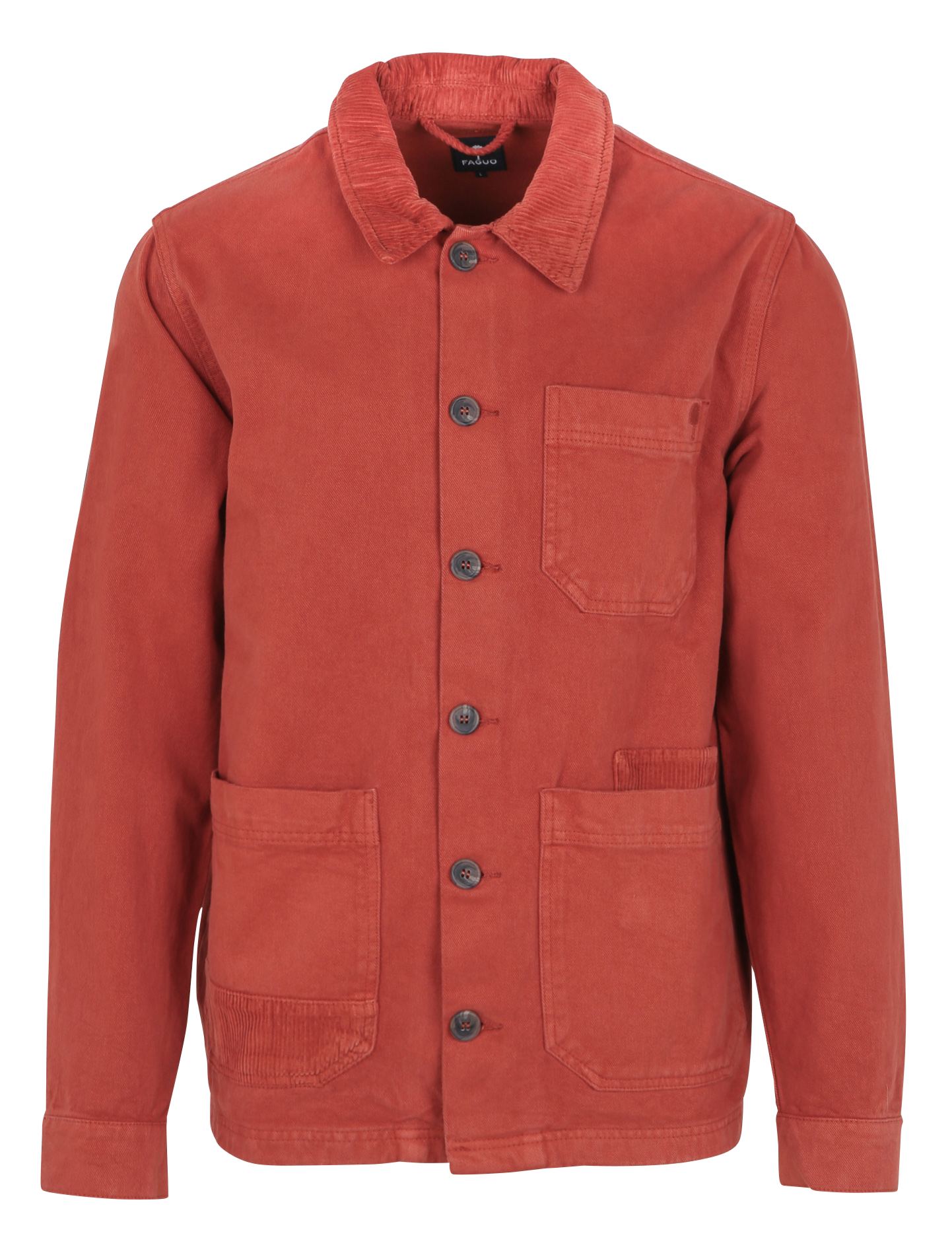 GAVRE - Veste col classique en coton | Rouge