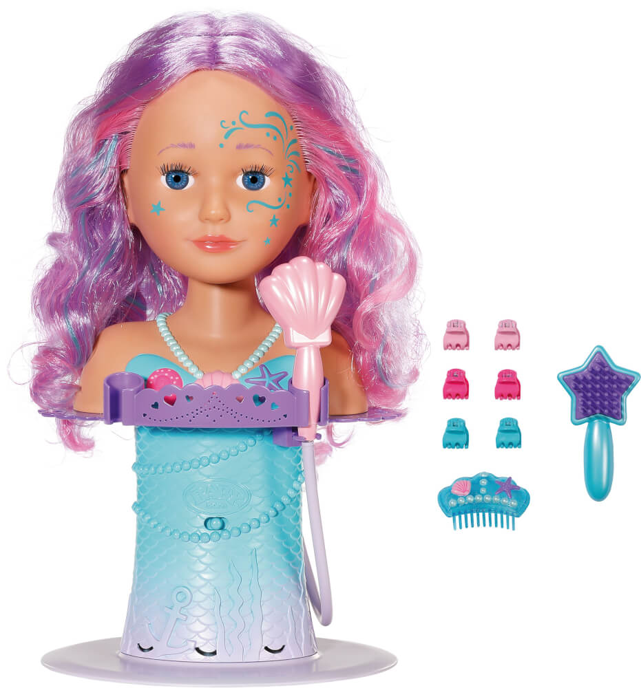 Zapf 835364 BABY born Sister Styling Head Meerjungfrau