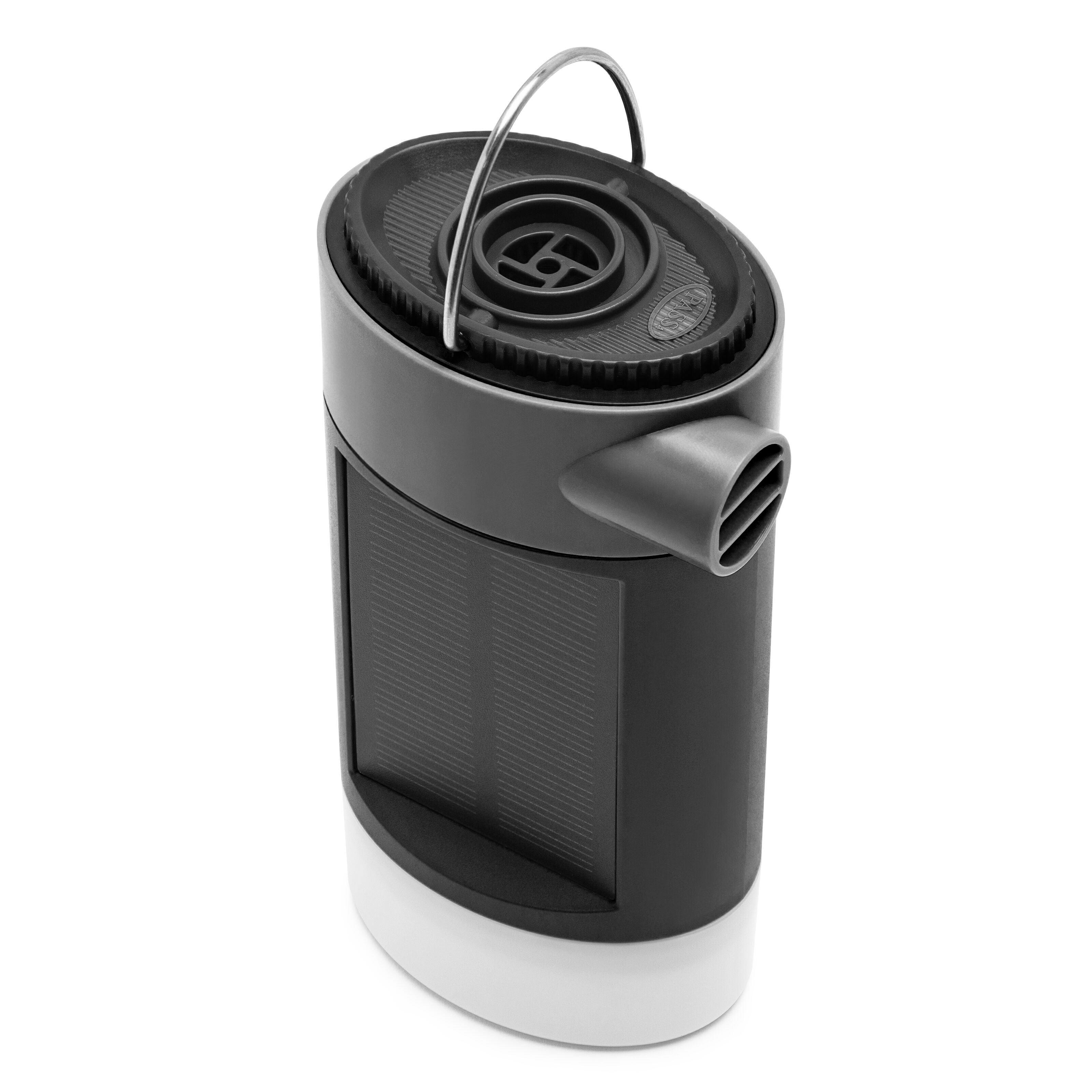 Luxorparts Solcellepumpe med lykt og powerbank-funksjon