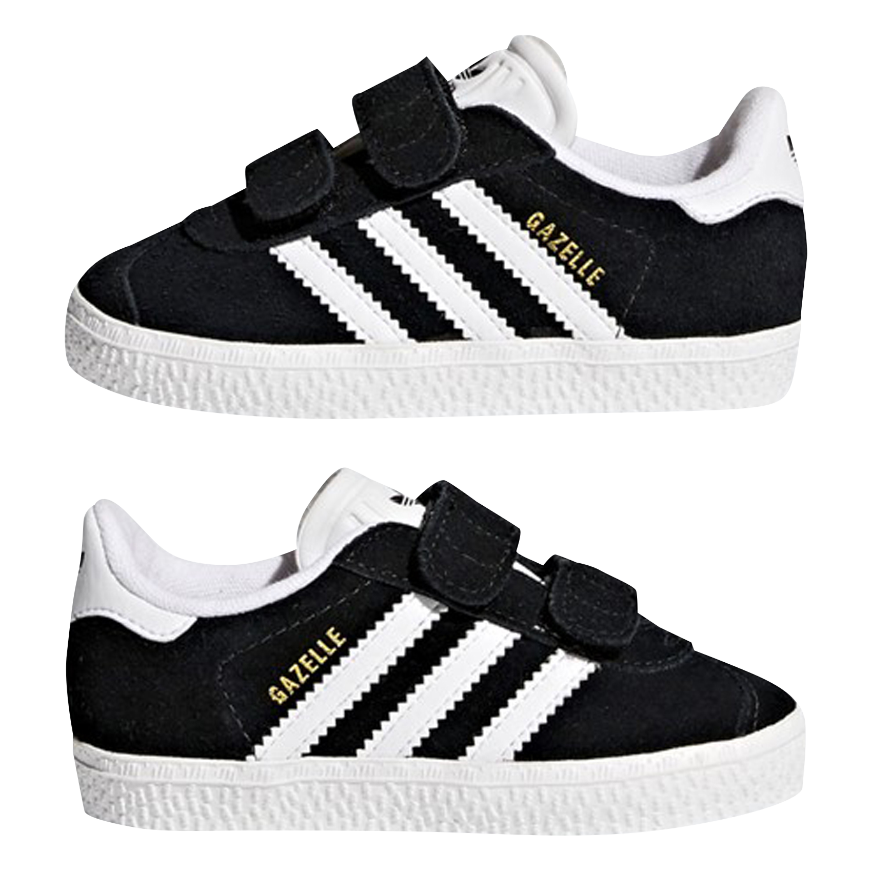 GAZELLE CF I - Baskets basses à scratchs en cuir velours| Noir