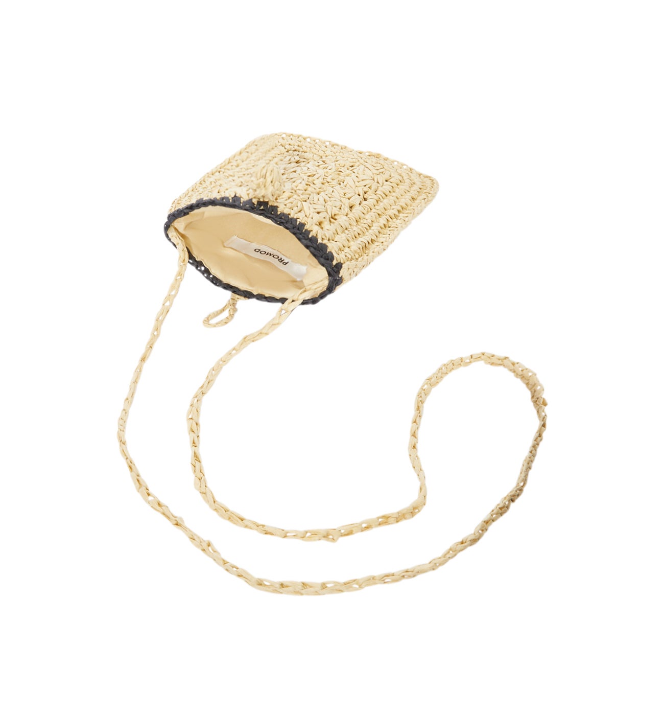 Pochette faon raphia Femme - Ecru
