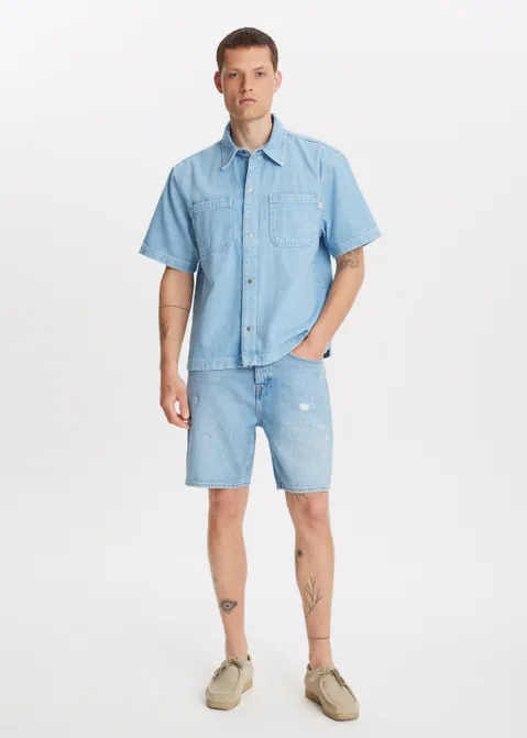 Oversized denim overshirt blauw (BLW.USL)
