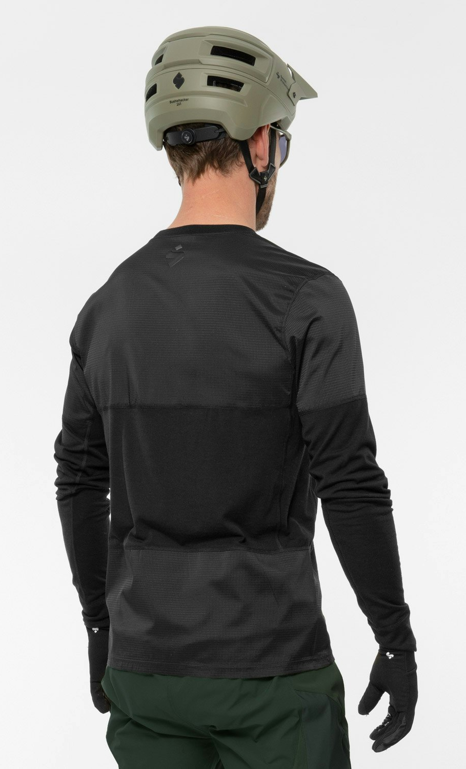 Hunter Merino Hybrid LS Jersey Herre Black