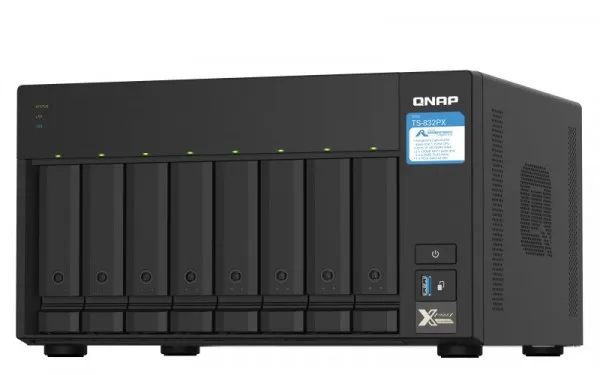 [OUTLET] - QNAP TS-832PXU - NAS-server - 8 bays - rackversion - SATA 6Gb/s - RAID RAID 0, 1, 5, 6, 10, 50, JBOD, 60 - RAM 4 GB - Gigabit Ethernet / 2.5 Gigabit Ethernet / 10 Gigabit Ethernet - iSCSI support - 2U