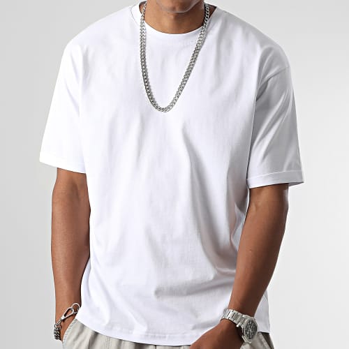 Lot de 2 Tee Shirts Oversize Avec Revers 2582 Noir Blanc