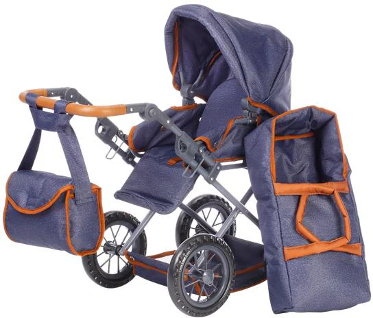 Knorrtoys® Kombi-Puppenwagen »Ruby - Dark Blue« mit Wickeltasche