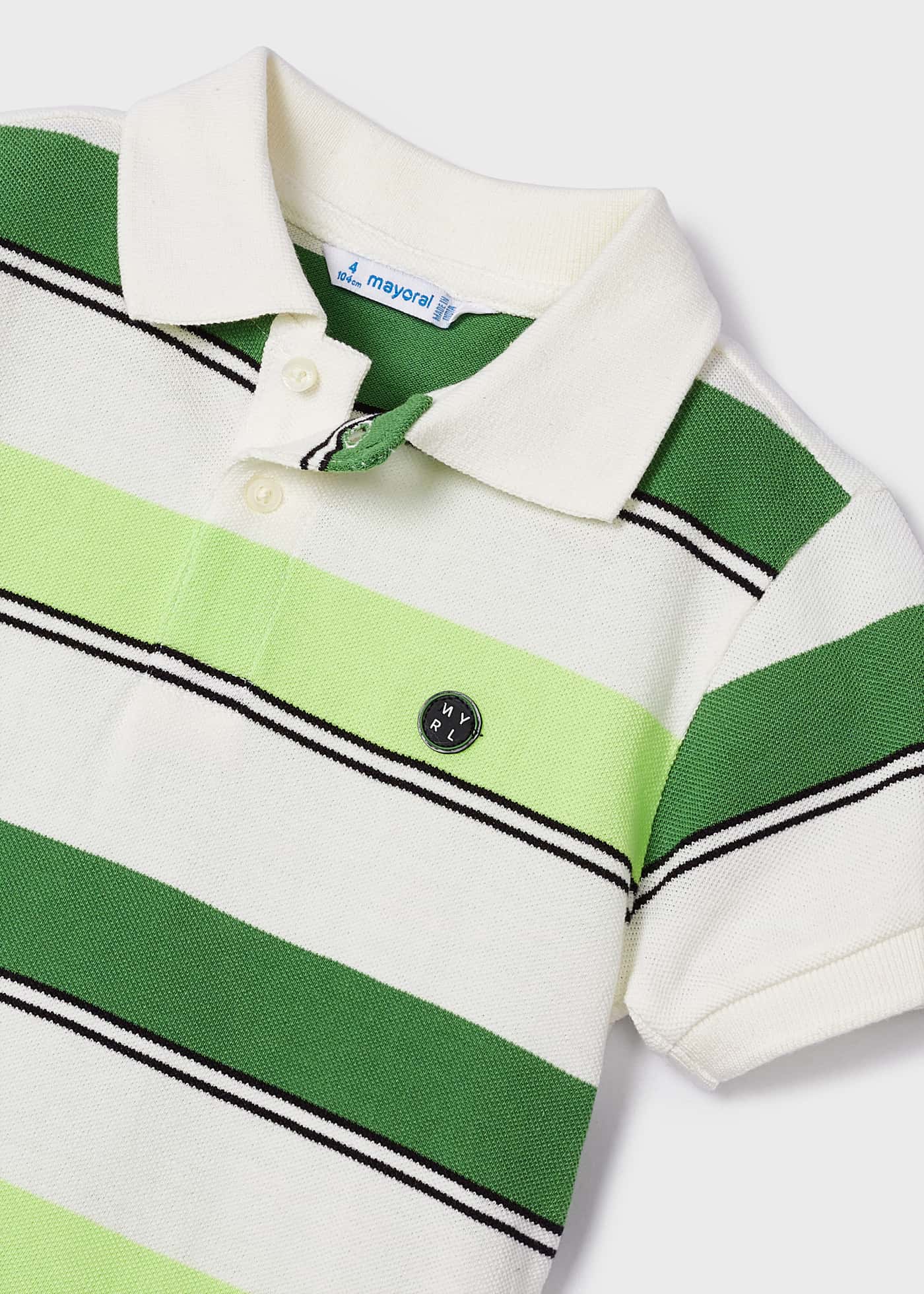 Camisa polo de manga curta com estampa para meninos