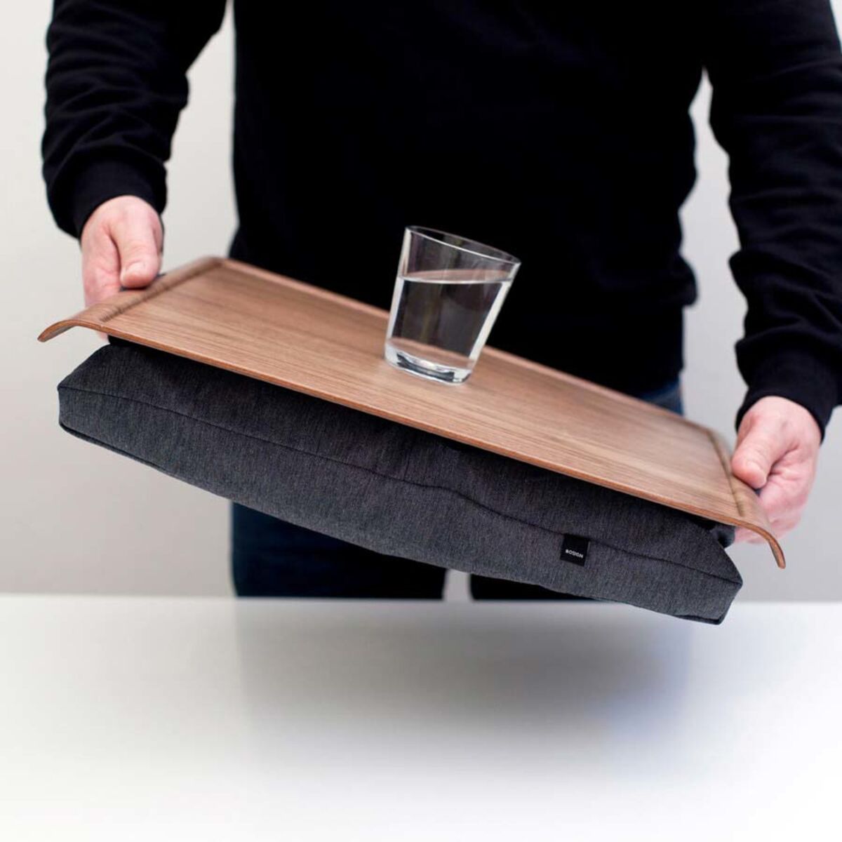Laptray Anti-SlipBrett Valnød/Grå
