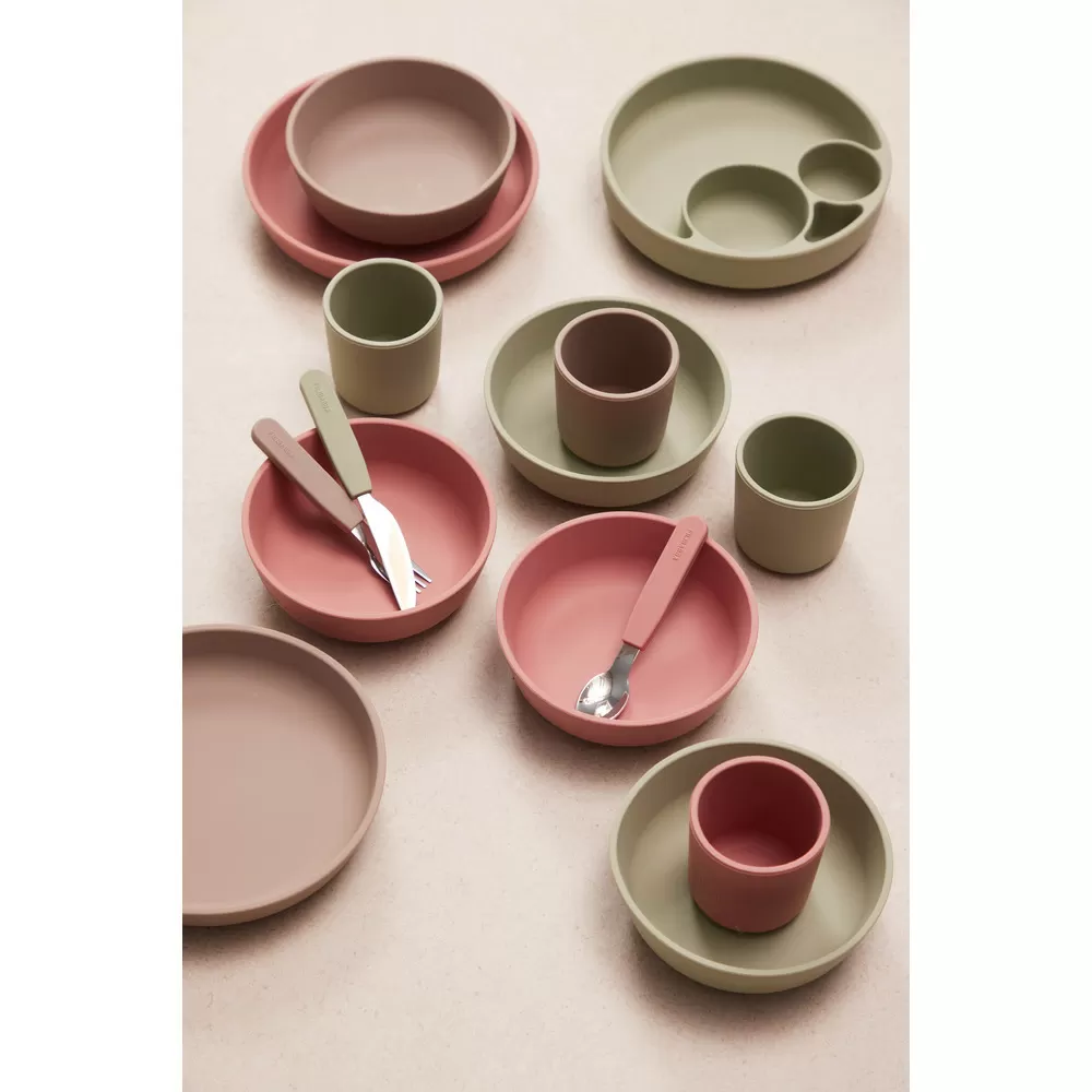 Filibabba Silikone tallerken 2-pak - Rose