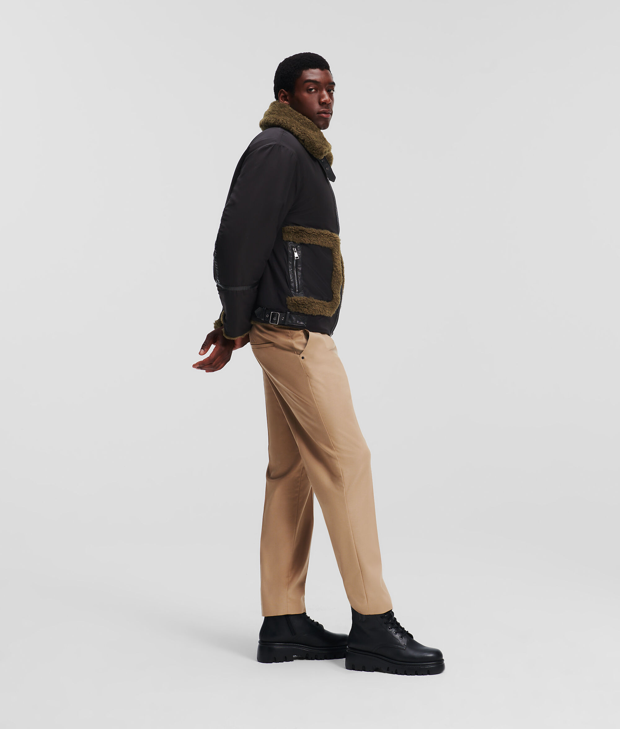 VESTE AVIATEUR EN FAUX SHEARLING SÉLECTIONNÉE PAR HUN KIM