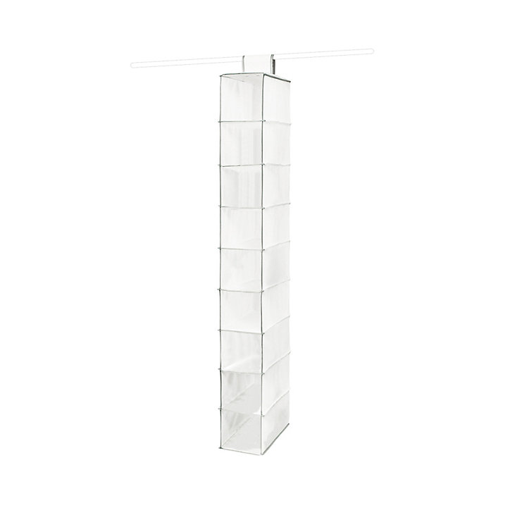 Étagère souple pour chaussures Compactor Neotex blanc 9 compartiments H. 100,5 cm