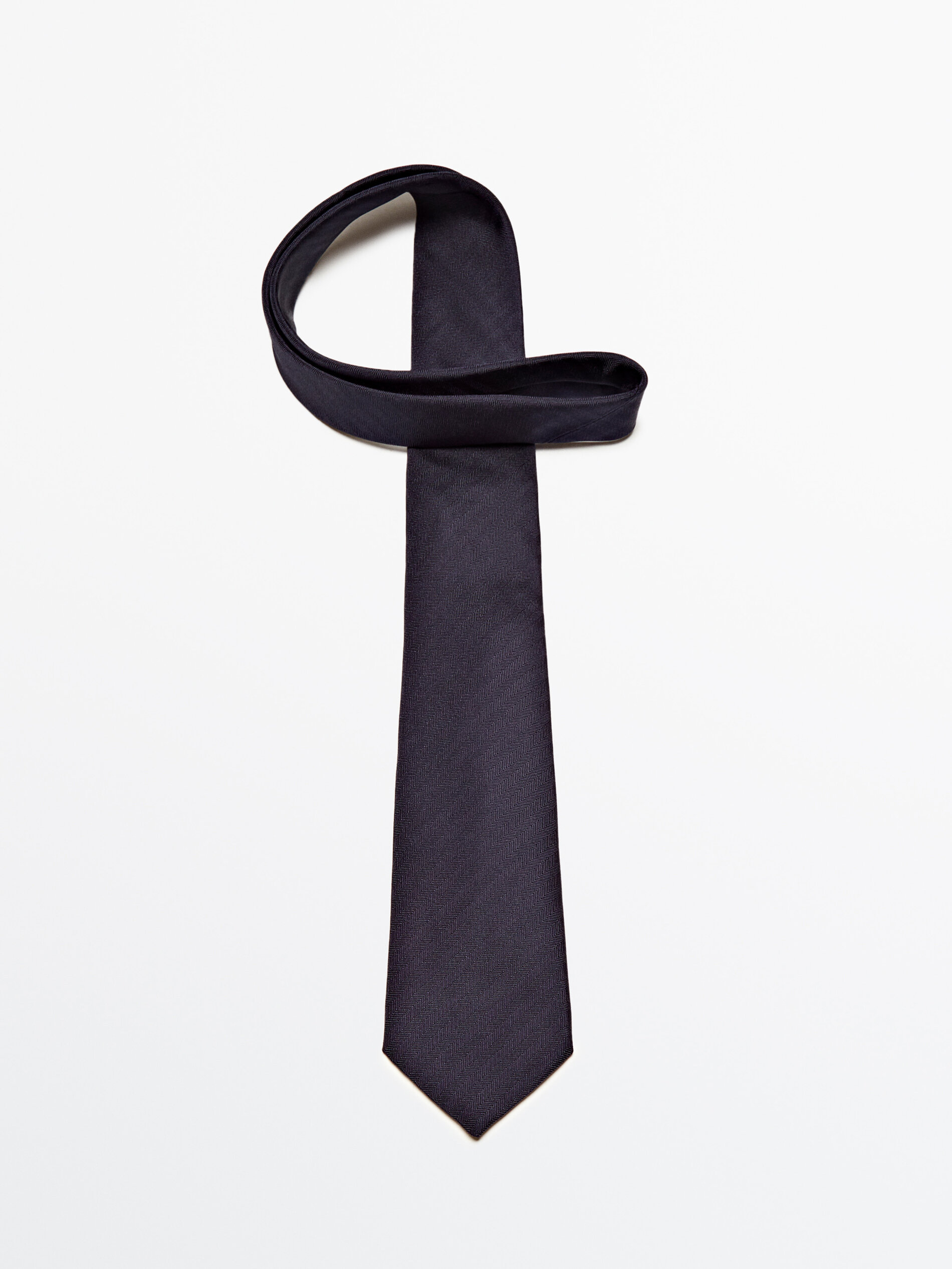 Corbata espiga 100% seda - BLUE MARINO