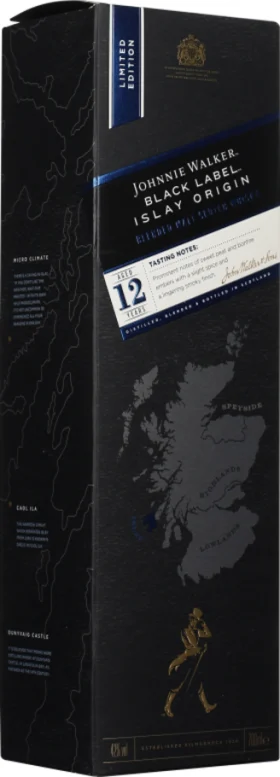 JOHNNIE WALKER BLACK LABEL ISLAY ORIGIN 70CL