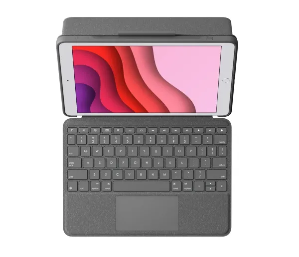 Logitech® | Combo Touch - Tastatur og folio-kasse - med trackpad - bagbelyst - Apple Smart connector - QWERTY - Pan Nordic - grafit - for Apple 10.2-inch iPad (7. generation, 8. generation, 9. generation)
