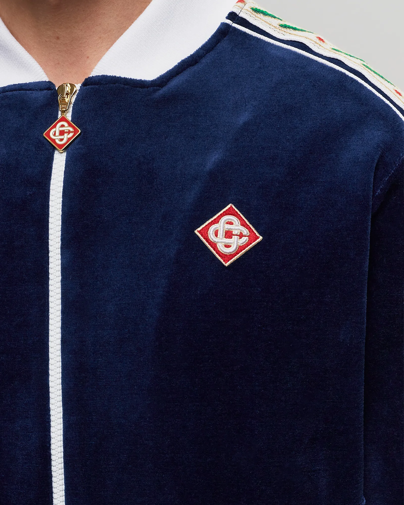 Casablanca MENS VELOUR LAUREL TRACK JACKET
