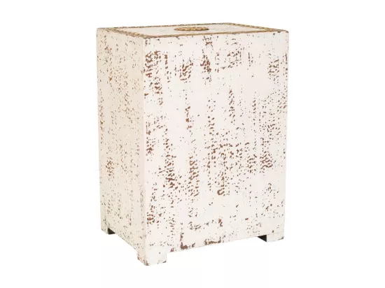 Coffret en bois et métal blanc 20,5x15,5x28h
