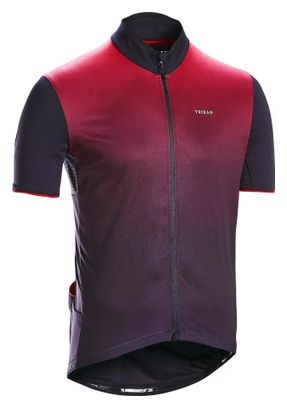 Maillot Manches Courtes Triban RC500 Bordeaux / Noir