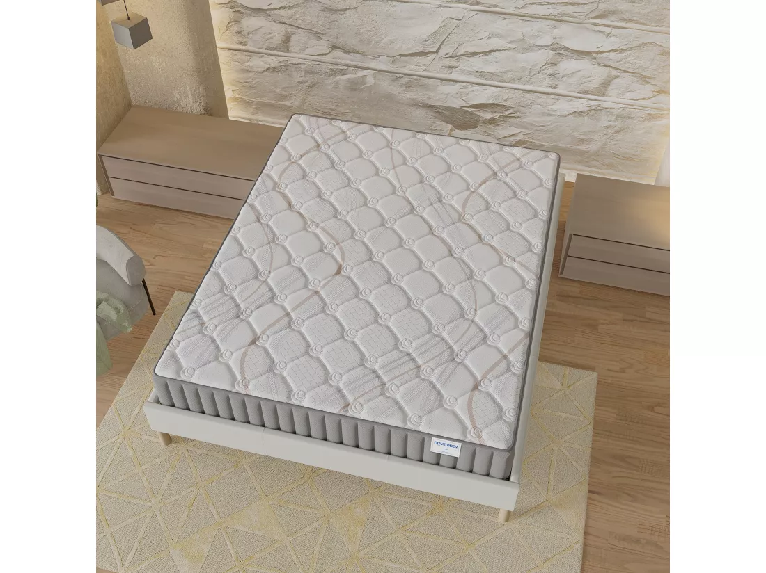 Matelas Sirius 180x200cm - Latex Naturel & Accueil Confort 400g/m2 (Anti-Points de Pression)- Épaisseur 16cm-Soutien Tonique Ferme & Enveloppant-Label sanitized