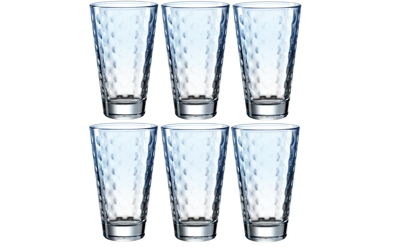 Trinkglas Optic Pastell 300 ml, 6 Stück, BlauFarbiges Trinkgläser Set
