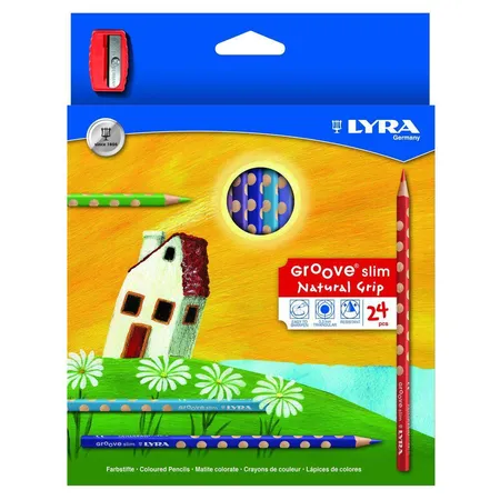 Lyra 2821240 Farbstifte Groove Slim und Anspitzer, 24 Stück