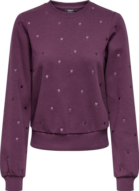 Only - Onlatika O-neck - Trui - Mauve Wine - Glitter Emb. Bo 15355802