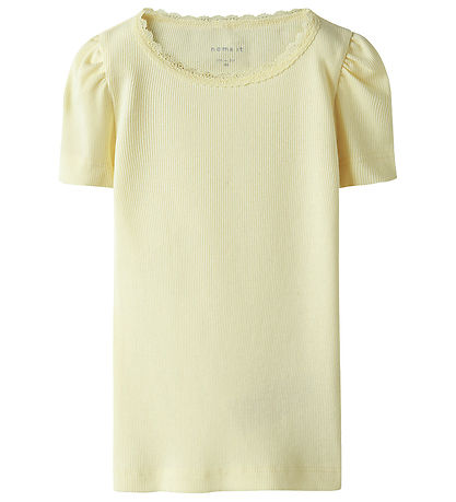 Name It T-Shirt - Rib - Noos - NmfKab - Pastel Yellow