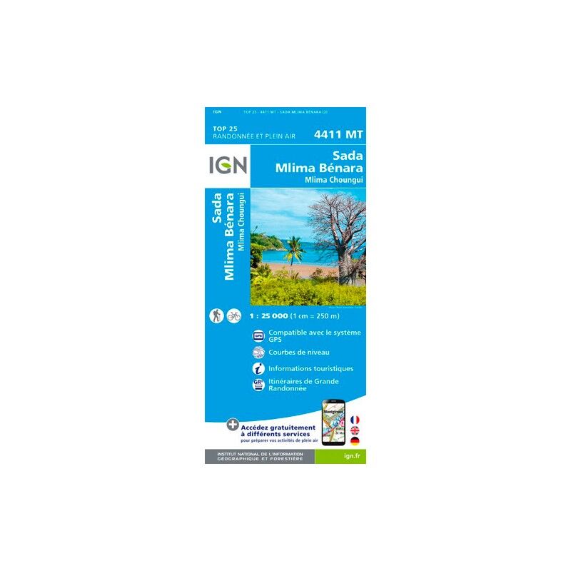 Ile De Mayotte Sada - Carte topographique
