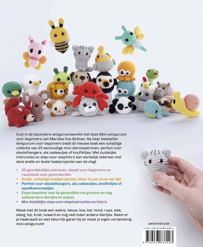 Mariska Vos-Bolman - Mini-amigurumi voor beginners - Boek - 25 Eenvoudige Mini-dierenpatronen