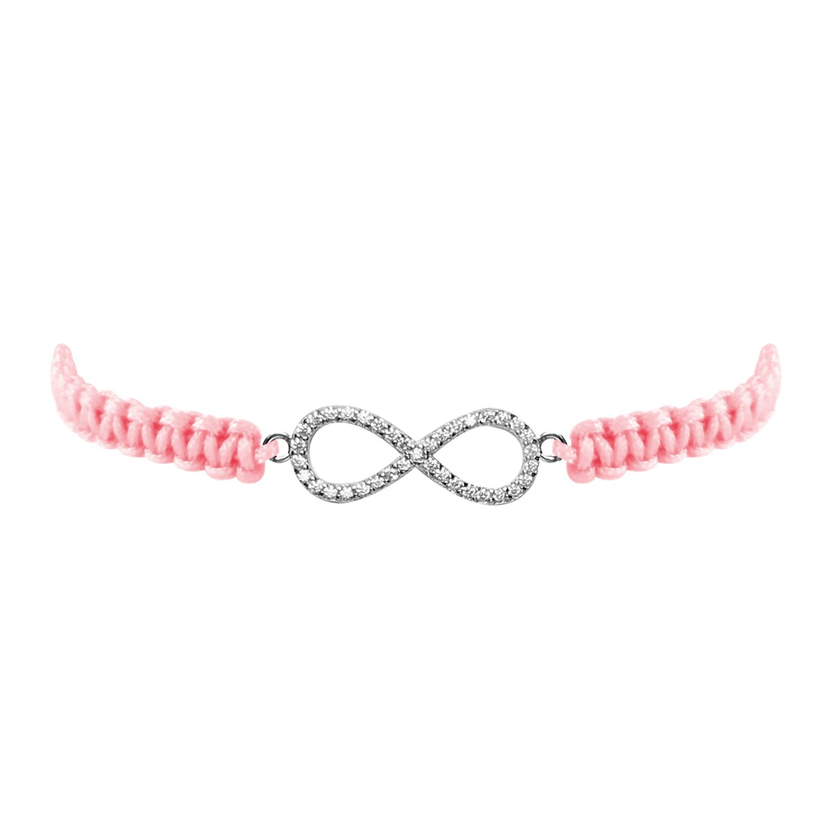 Bracelet fantaisie infini argent 925 et oxydes