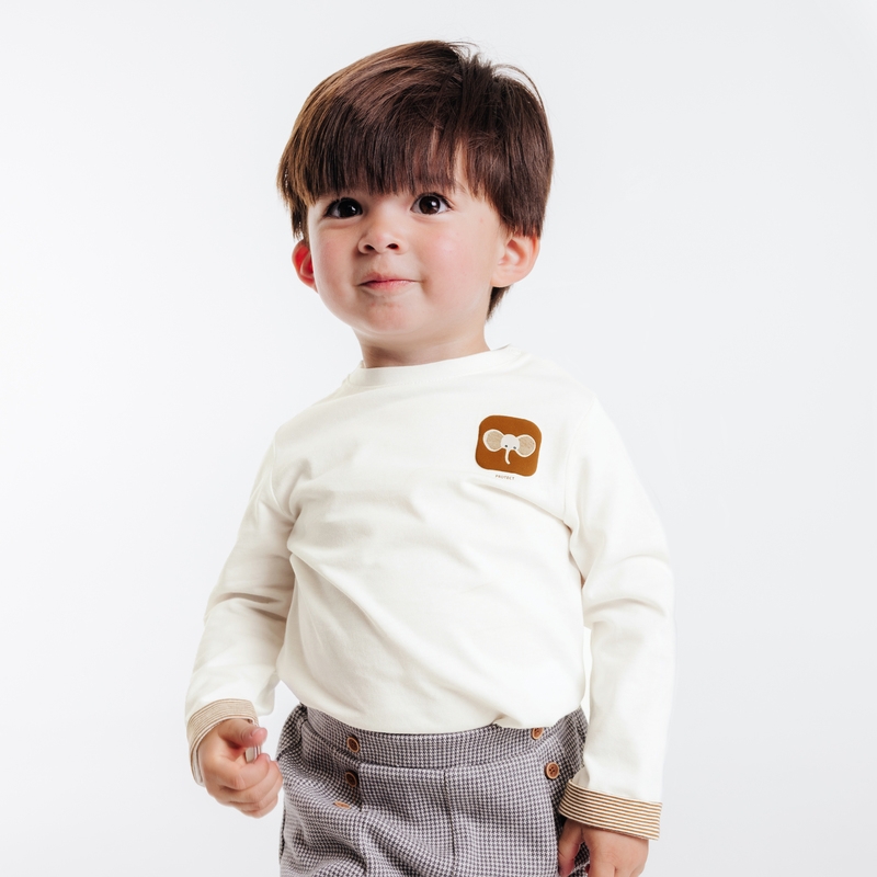 T-shirt éléphant blanc bébé garçon