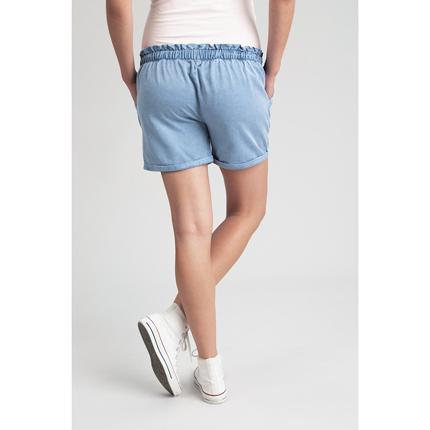 Short de grossesse fluide à poches