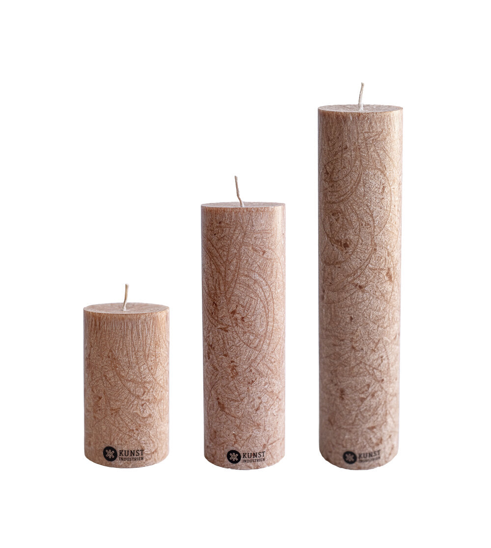 Kunstindustrien  Olivenvoks bloklys, Hazelnut - 3 stk.