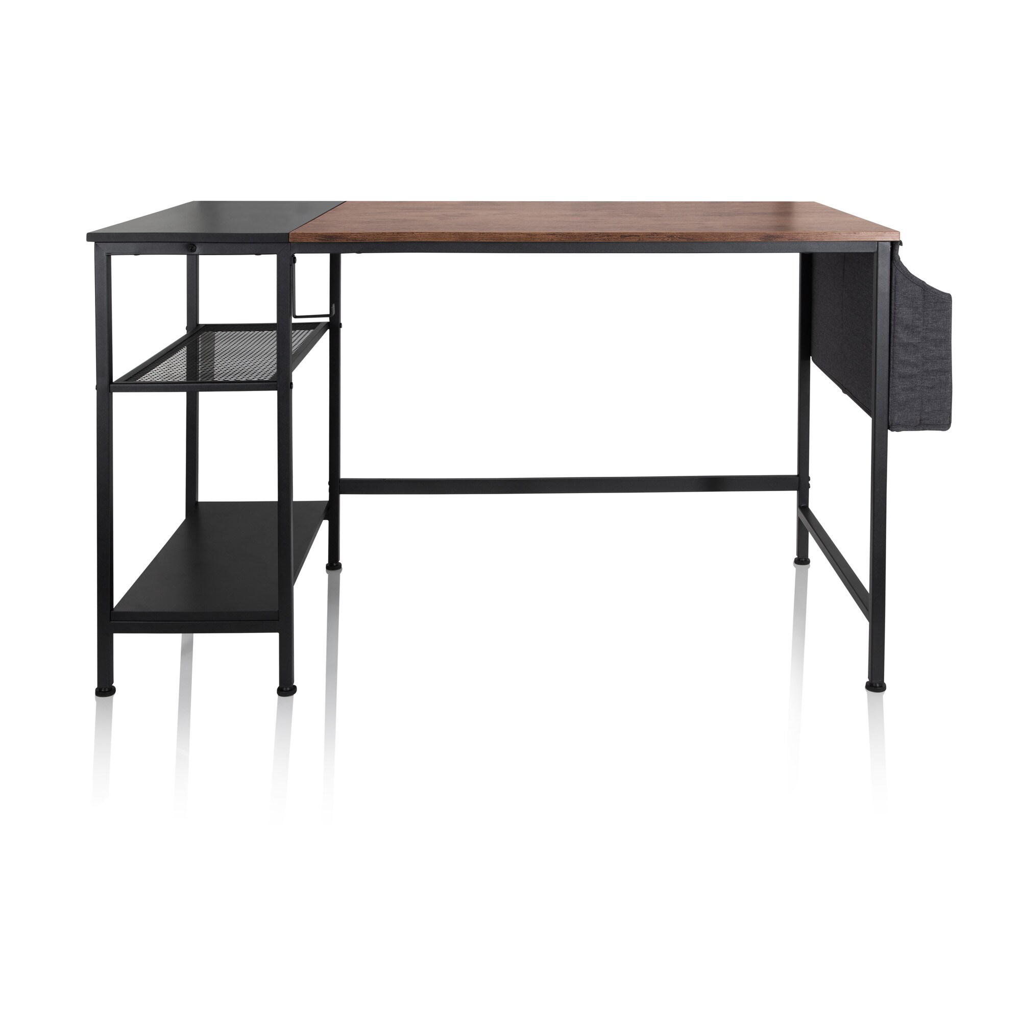 Schreibtisch WORKSPACE H I Melaminharzbeschichtete Spanplatte, Gestell pulverbeschichteter Stahl hjh OFFICE
